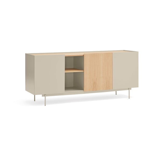 Bež/u prirodnoj boji niska komoda u dekoru hrasta 180x78 cm Otto – Teulat-image-1