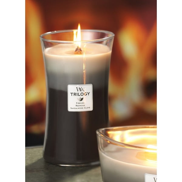 Svijeća WoodWick Toplo drvo, vrijeme gorenja 110 sati-image-1