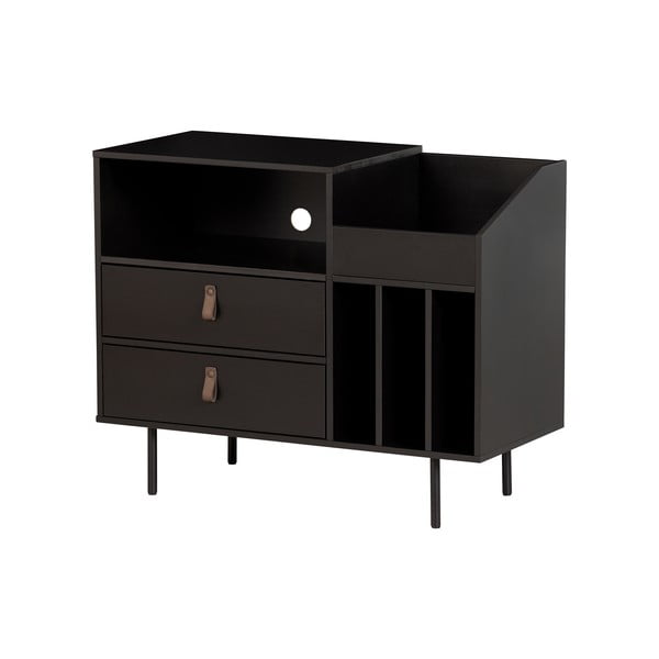 Crni gramofon od borovine Jackson 90x73 cm - DRVO-image-1