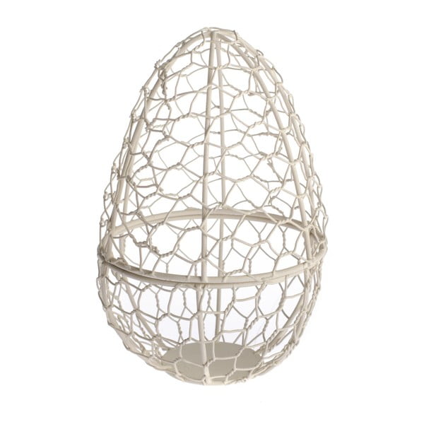Ukrasna metalna košara u obliku jajeta Dakls uskršnje jaje, visina 21 cm