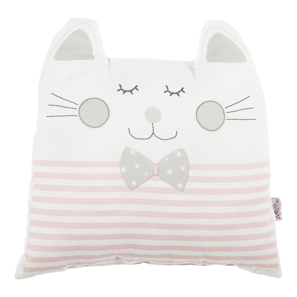 Ružičasti pamučni dječji jastuk Mike & Co. NEW YORK Pillow Toy Big Cat, 29 x 29 cm