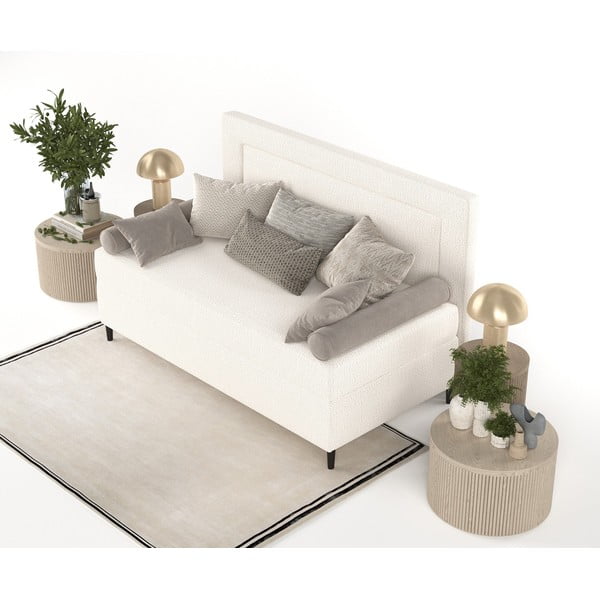 Krem tapecirani krevet 80x200 cm Alba – Maison de Rêve-image-4