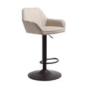 Bež podstavljena barska stolica podesive visine/s naslonima za ruke (visine sjedala 65 cm) Nolan – Unique Furniture