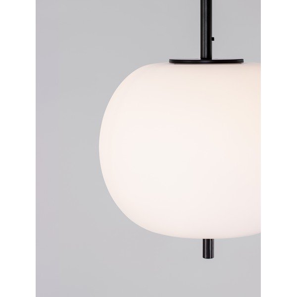 Bijela/crna staklena viseća svjetiljka ø 30 cm Lato – Nova Luce-image-1