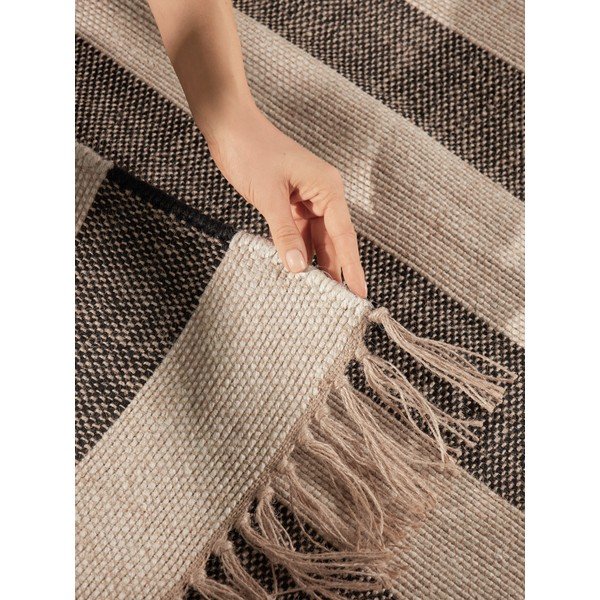 Crni/krem ručno rađen juten tepih 120x170 cm Playa – Hanse Home-image-2