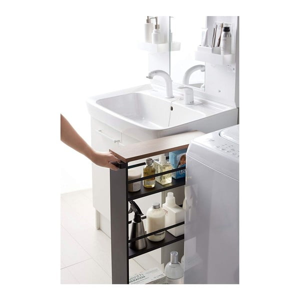 Crna metalna kupaonska polica 47,5x81 cm Tower – YAMAZAKI-image-3