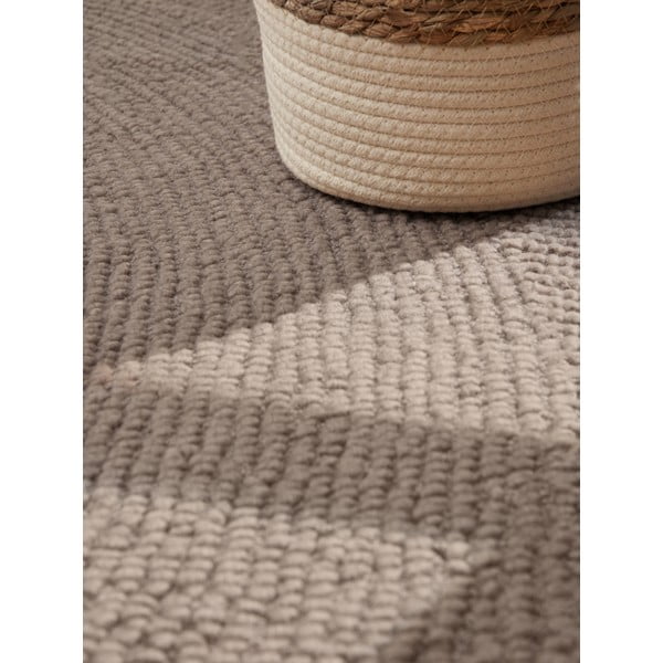 Ručno rađen vunen tepih smeđe-sivi 80x150 cm Eleni Taupe – Hanse Home-image-4
