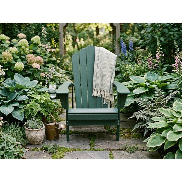 Zelena plastična vrtna fotelja Adirondack – Bonami Selection-image-2