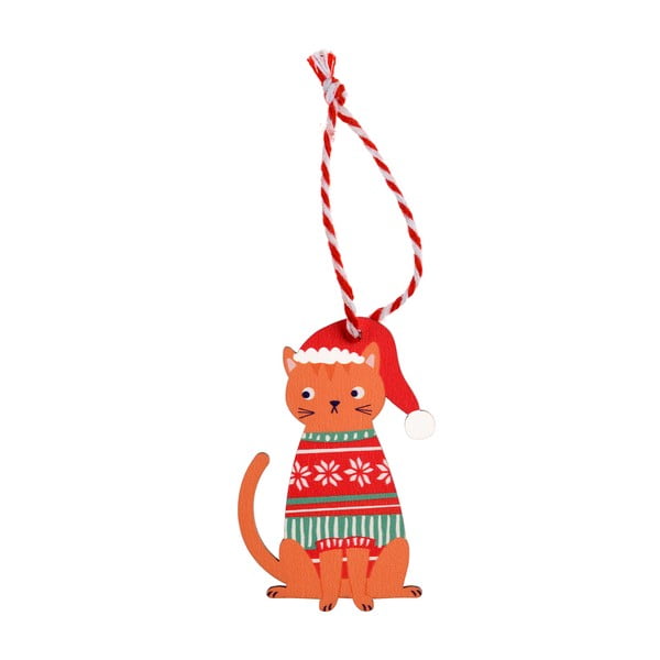 Drveni ukas za božićno drvce 5 cm Ginger Cat – Rex London