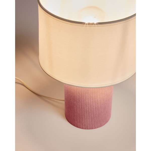 Bijela/svijetlo ružičasta dječja stolna lampa Bianella – Kave Home-image-2