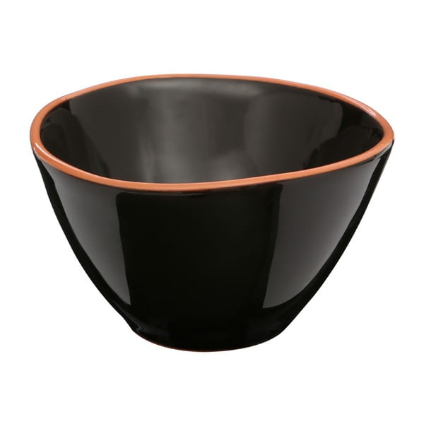 Crna ostakljena zdjela za žitarice od terakote Premier Housewares Calisto, ⌀ 16 cm