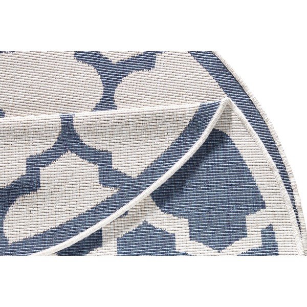 Plavo-krem vanjski tepih NORTHRUGS Palermo, ⌀ 200 cm-image-4