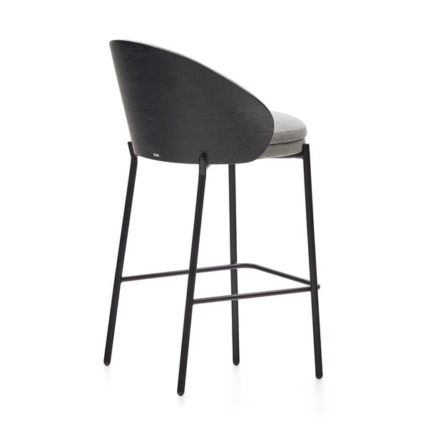 Crna/siva barska stolica (visine sjedala 65 cm) Eamy – Kave Home-image-4
