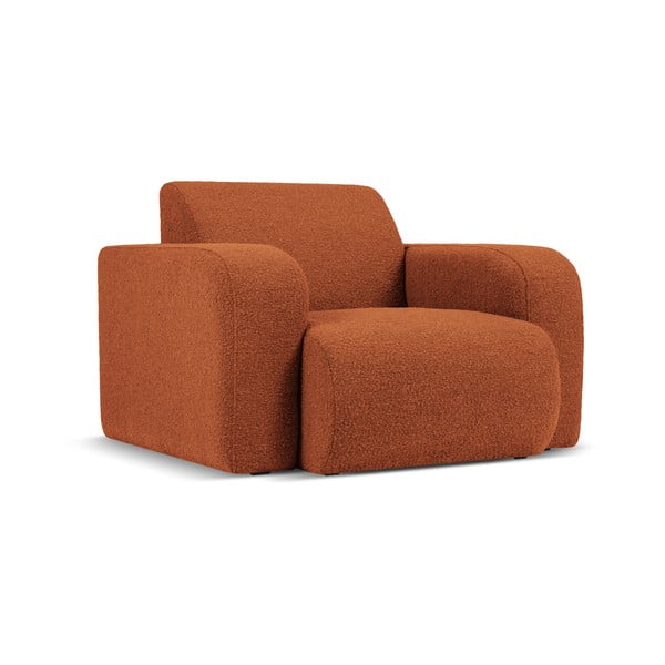 Smeđa fotelja od bouclé tkanine Molino – Micadoni Home