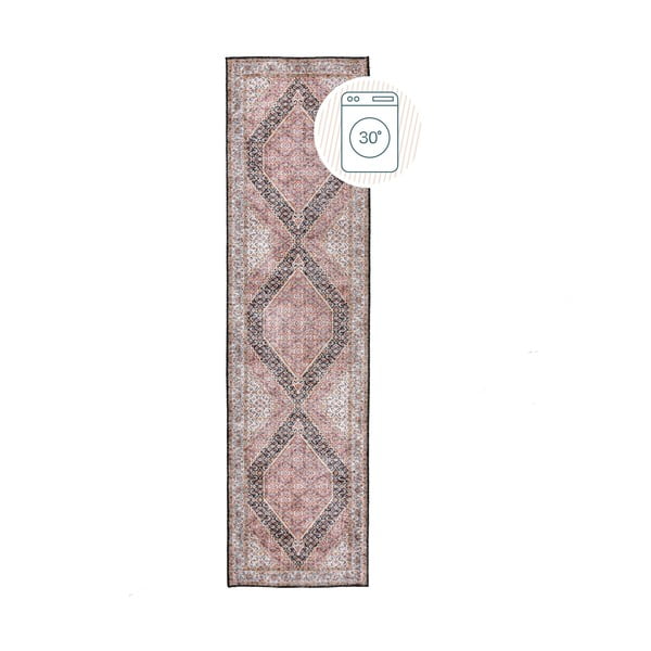Ružičasta periva staza 60x230 cm Briony Traditional – Flair Rugs