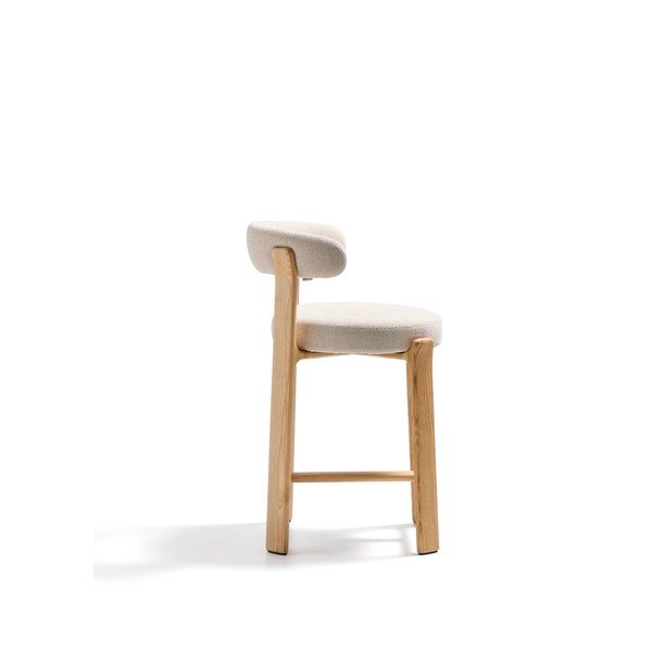 Bež/u svijetloj prirodnoj boji barska stolica od čvrste jeseni (visine sjedala 65 cm) Granite – Kave Home-image-3