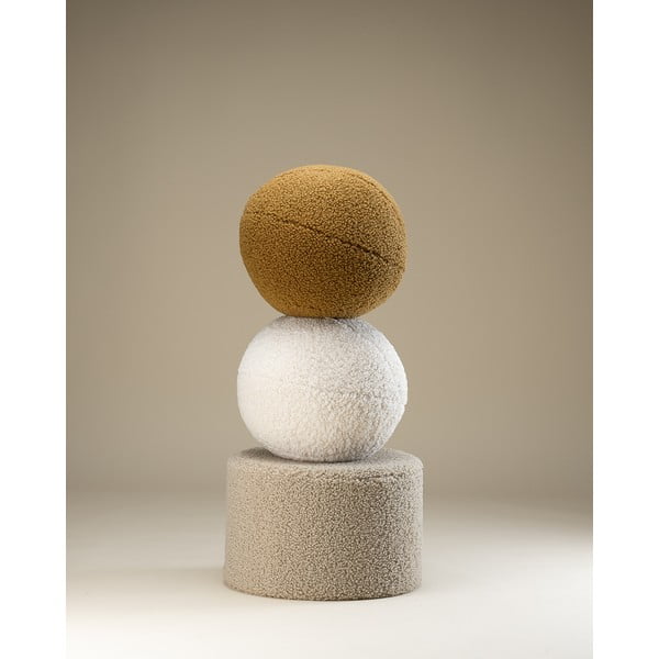 Svjetlo smeđi dječji tabure od bouclé tkanine – Wigiwama-image-4