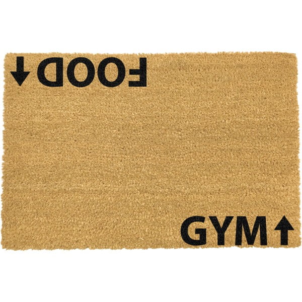 Otirač od prirodnog kokosovog vlakna Artsy Doormats Gym Addict, 40 x 60 cm