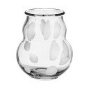 Bijela staklena ručno izrađena vaza (visina 22 cm) Dam – noo.ma