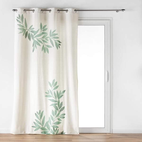 Bijela/zelena zavjesa 140x260 cm Nymphea – douceur d'intérieur