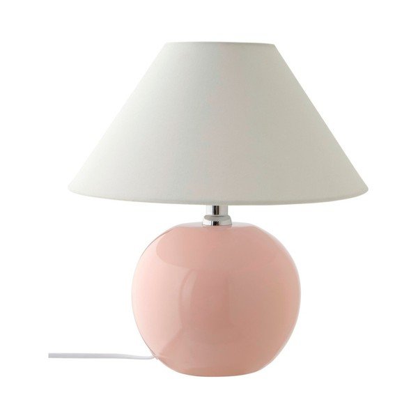 Svijetlo ružičasta/krem stolna lampa keramička (visina 29 cm) Karamell – Jotex