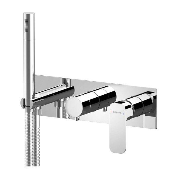 Ugrađena slavina za tuš u sjajno srebrnoj boji (s 3 izlaza) Spy – Sapho