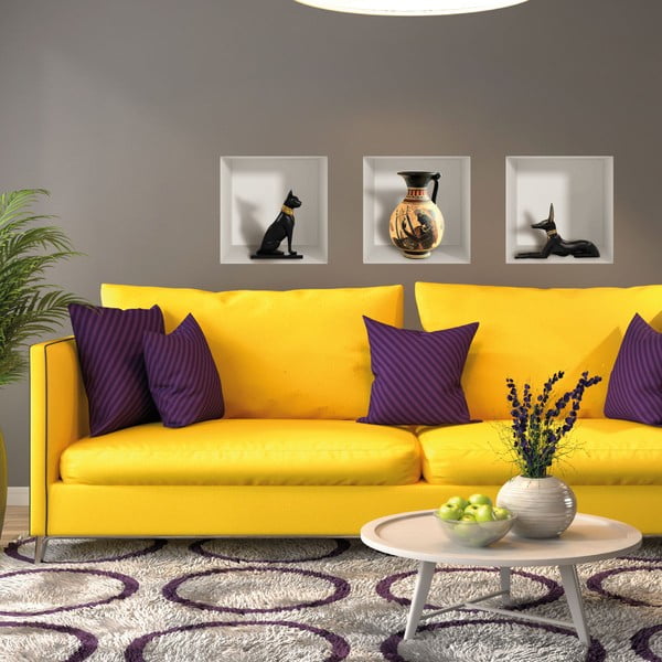 Set od 3 zidne 3D samoljepljive naljepnice Ambiance Egyptian-image-2