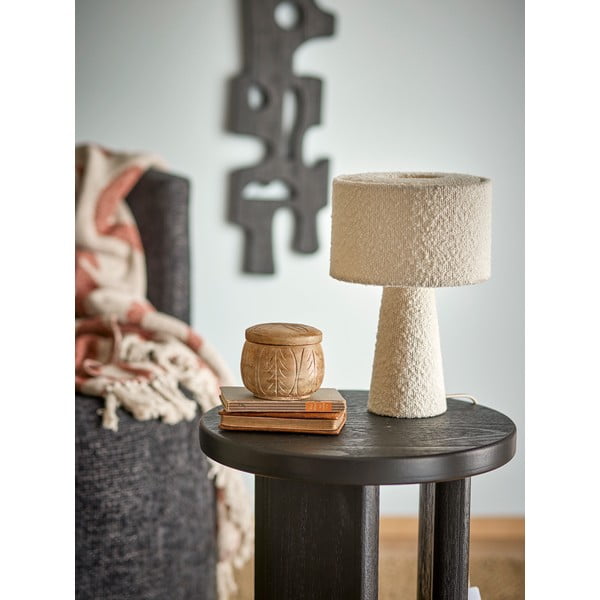 Bijela stolna lampa s tekstilnim sjenilom (visina 30 cm) Emmie – Bloomingville-image-3