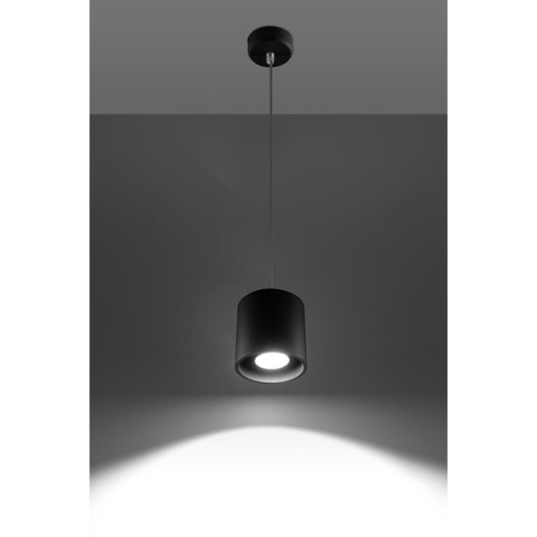 Crna viseća lampa svjetlo Sollux Roda-image-4