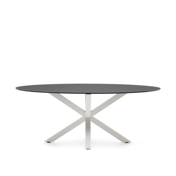 Blagovaonski stol sa staklenom pločom stola 100x200 cm Argo – Kave Home-image-2