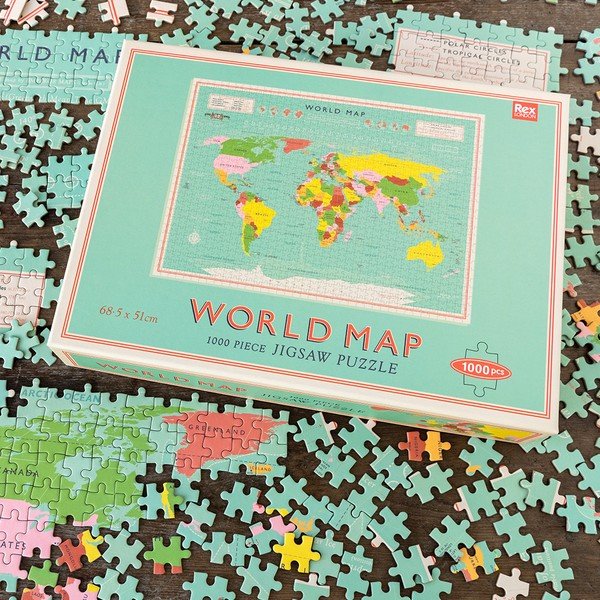 Puzzle (broj komada 1000 kom) World Map – Rex London-image-1