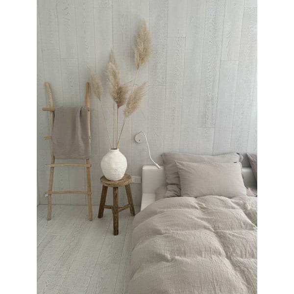 Bež posteljina za bračni krevet od muslina 200x200 cm Plain Muslin – Butter Kings