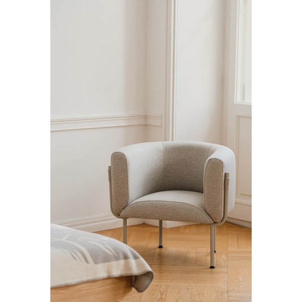 Siva vunena fotelja Ubi – noo.ma-image-1