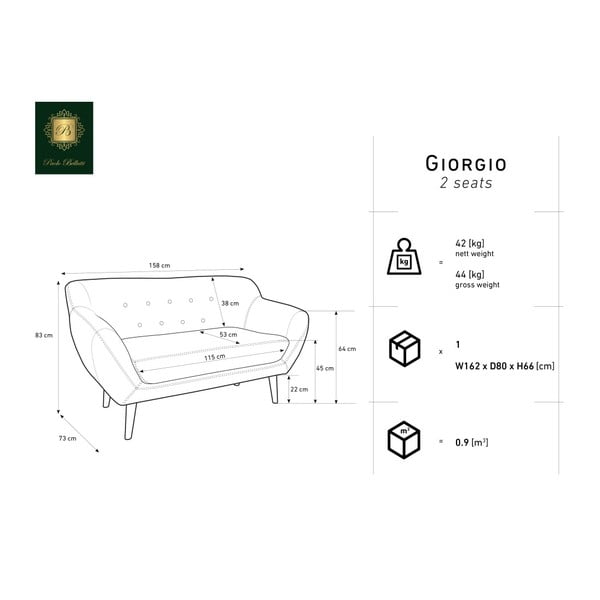 Ljubičasti dvosjed Mazzini Sofas Amelie-image-1