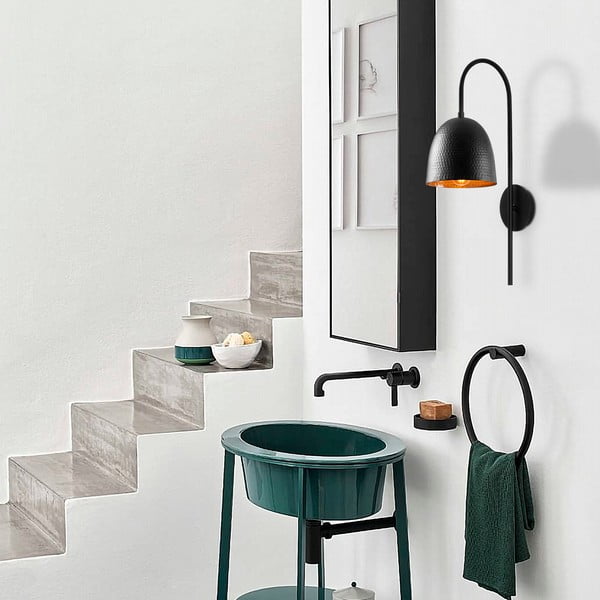 Crna zidna lampa Tattoo – Opviq lights-image-1