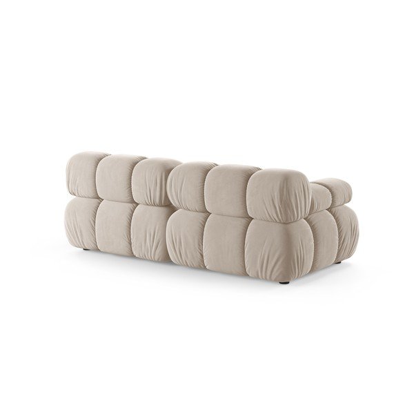 Krem baršunasti sofa 188 cm – Micadoni -image-2