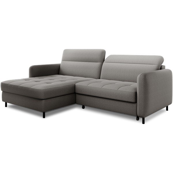 Siva baršunasti sklopiva/s prostorom za odlaganje kutna garnitura (s lijevim kutom/s ležaljkom) Gomsi – ELTAP-image-2