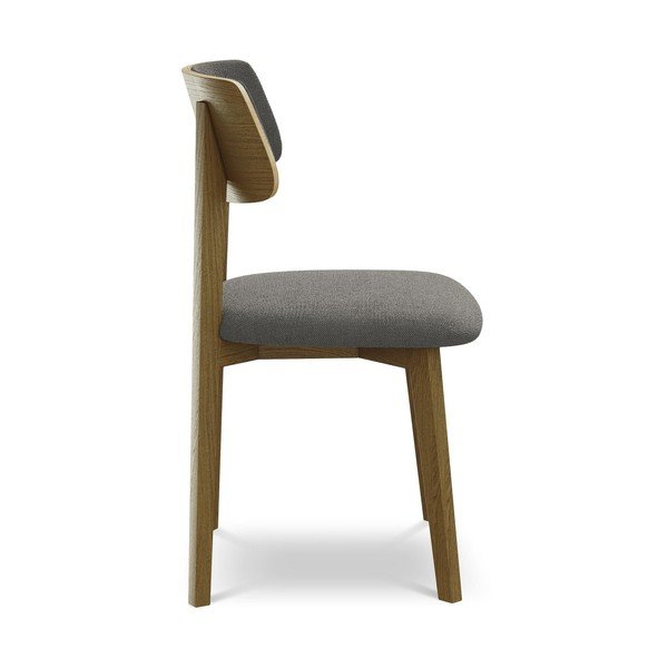 Siva blagovaonska stolica od masivnog drveta Niu – Makamii-image-2