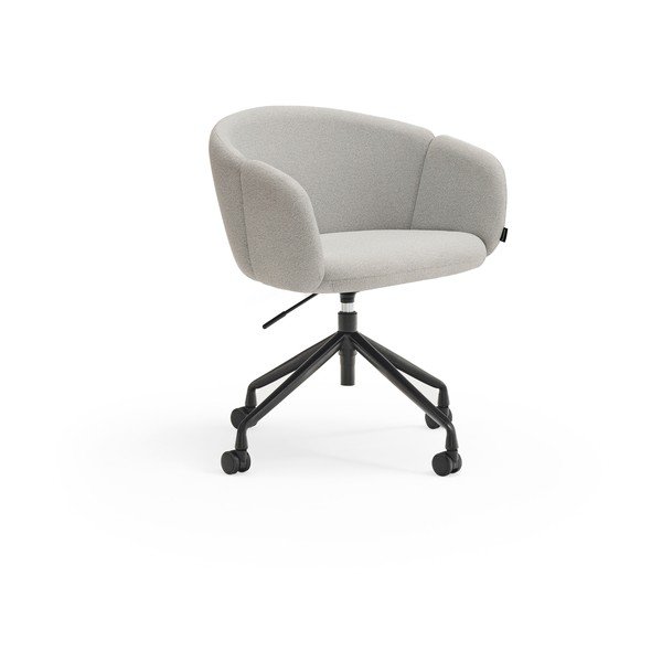 Svijetlo siva podstavljena uredska stolica Add – Teulat