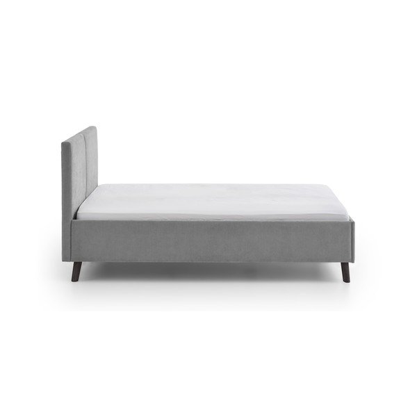 Sivi tapecirani bračni krevet s podnicom 140x200 cm Piano – Meise Möbel-image-2