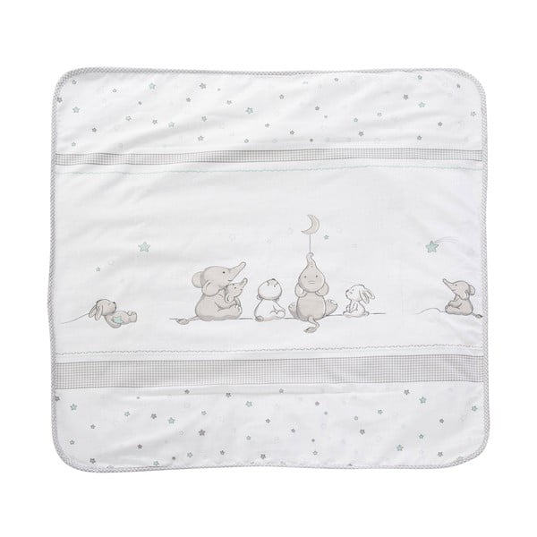 Bijela/siva deka za bebe od mikropliša 80x80 cm Sternenzauber – Roba-image-3