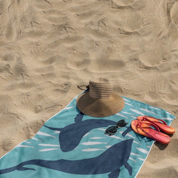 Plavi ručnik za plažu 90x180 cm Dolphin - DecoKing-image-4