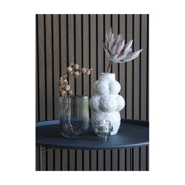 Svijetlo siva staklena vaza (visina 19 cm) – House Nordic-image-1