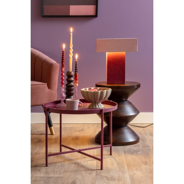 Mauve ljubičasti metalni okrugao stolić za kavu ø 50 cm Meseta  – Leitmotiv-image-2