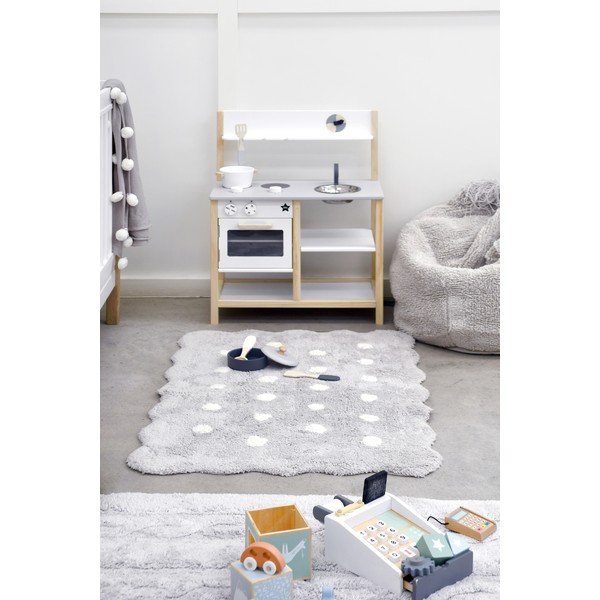 Sivi periv/ručno rađen pamučan dječji tepih 70x100 cm Mini Biscuit Pearl Grey – Lorena Canals-image-1