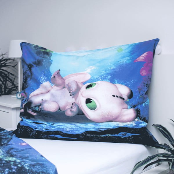Plava pamučna dječja posteljina za krevet za jednu osobu 140x200 cm How To Train Your Dragon – Jerry Fabrics-image-3