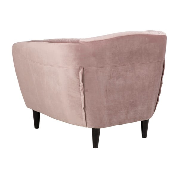 Puderasto roza baršunasta fotelja Actona Ria-image-2
