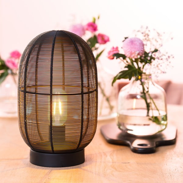 Crna stolna lampa (visina 30 cm) Ophra - Light & Living-image-2