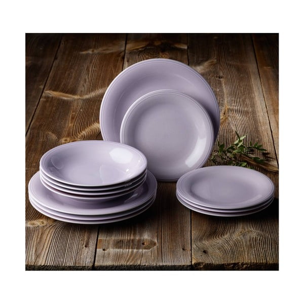 12-dijelni ljubičasti porculanski set posuđa Like od Villeroy &amp; Boch Group-image-1
