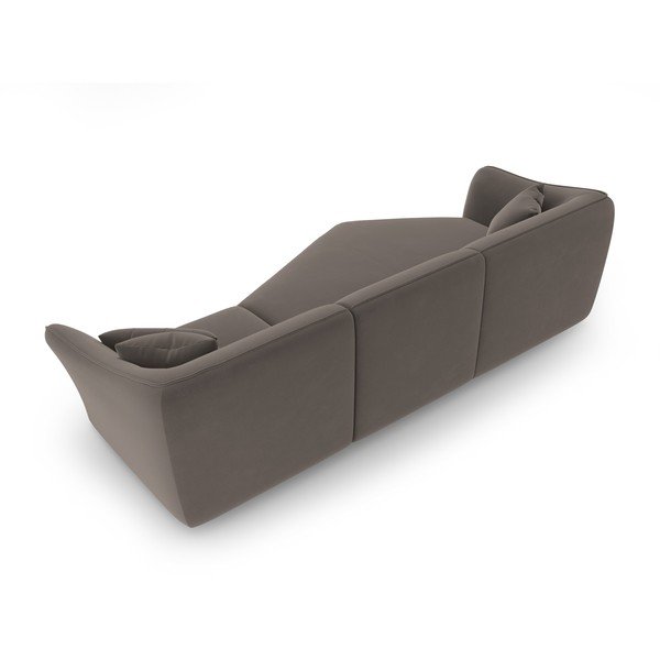 Smeđa baršunasti kutna garnitura Tokyo – Cosmopolitan Design-image-4